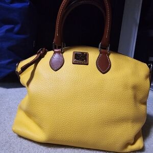 Pre-loved Dooney and Bourke Pebble Grain Satchel with Dust Bag